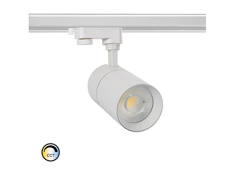Spot LED sur Rail Triphasé 30W Dimmable Mallet CCT Sélectionnable Noir