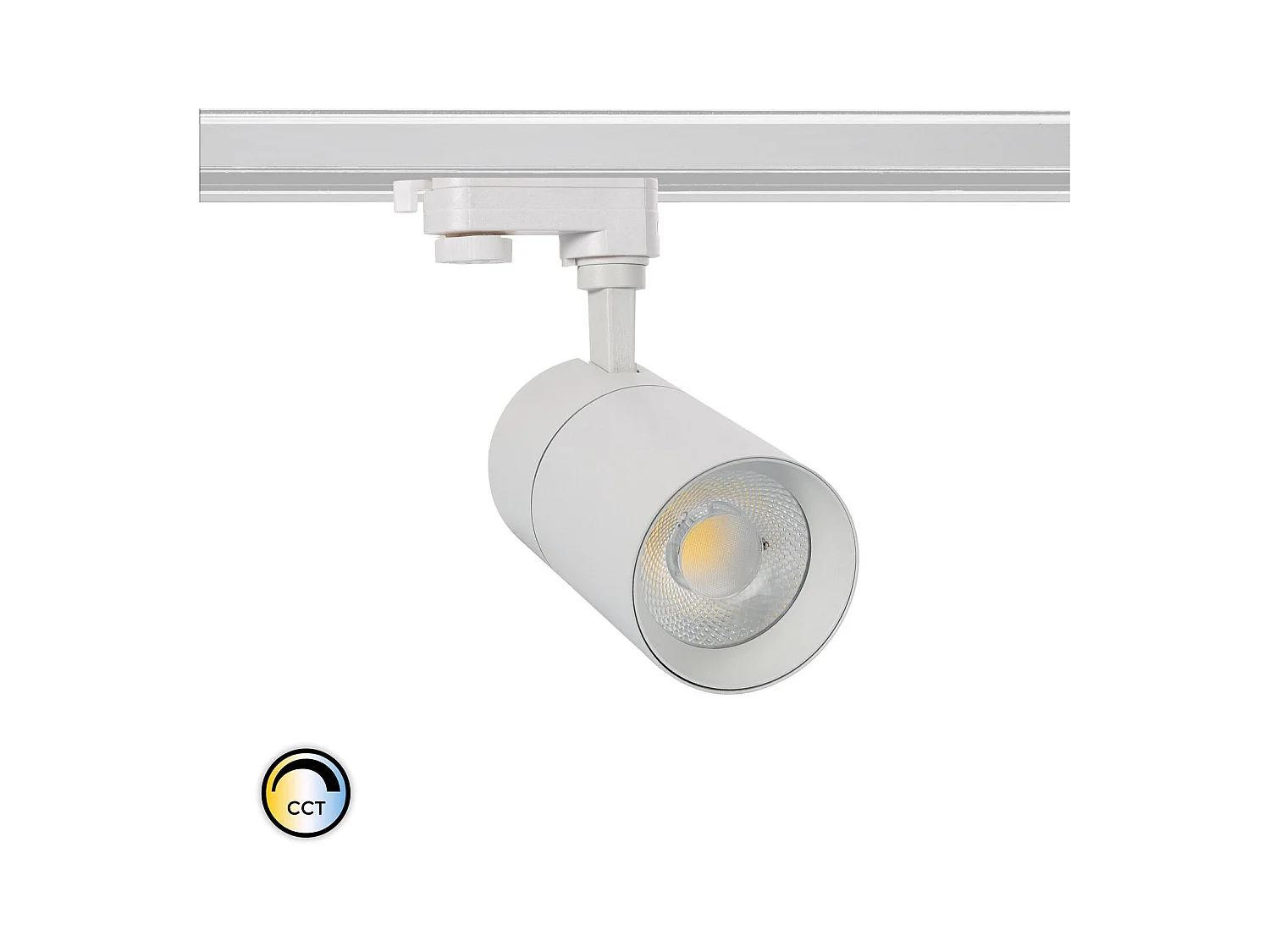 Spot LED sur Rail Triphasé 30W Dimmable Mallet CCT Sélectionnable Noir