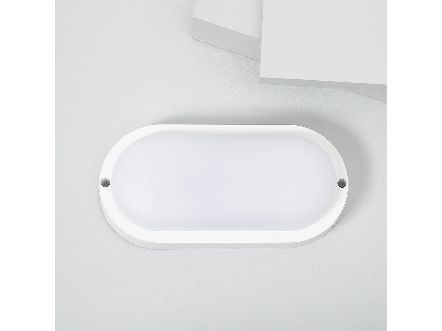 Plafonnier LED Extérieur Ovale 25W  White IP65 96x198 mm  3000K Blanc chaud