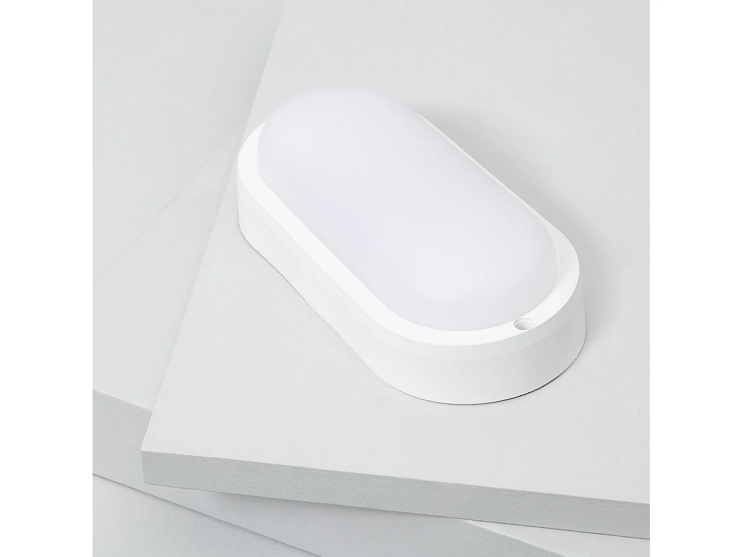 Plafonnier LED Extérieur Ovale 25W  White IP65 96x198 mm  3000K Blanc chaud