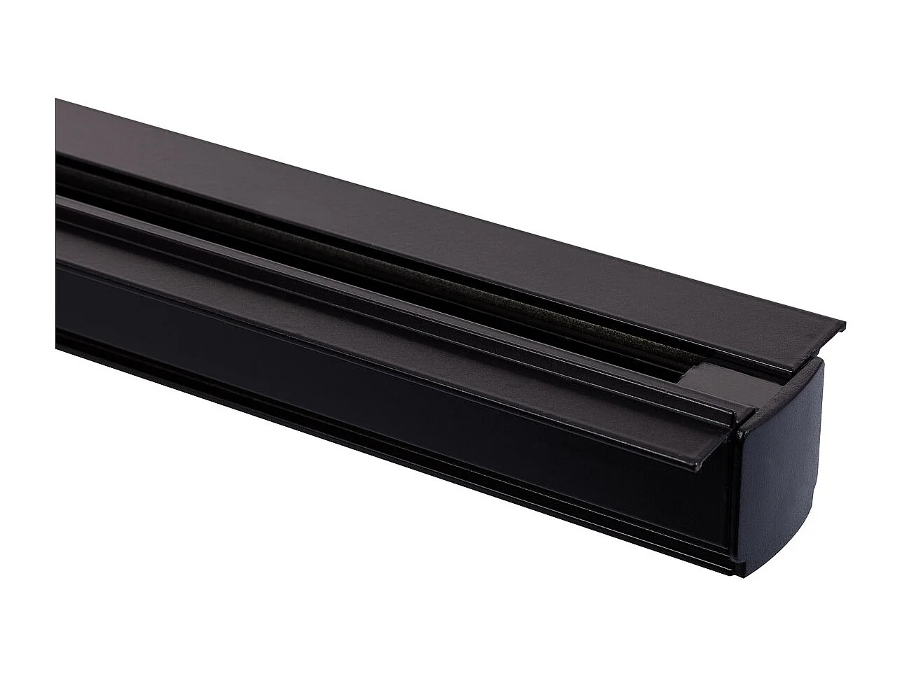 Rail Triphasé Encastrable pour Spots LED 1 Mètre Noir