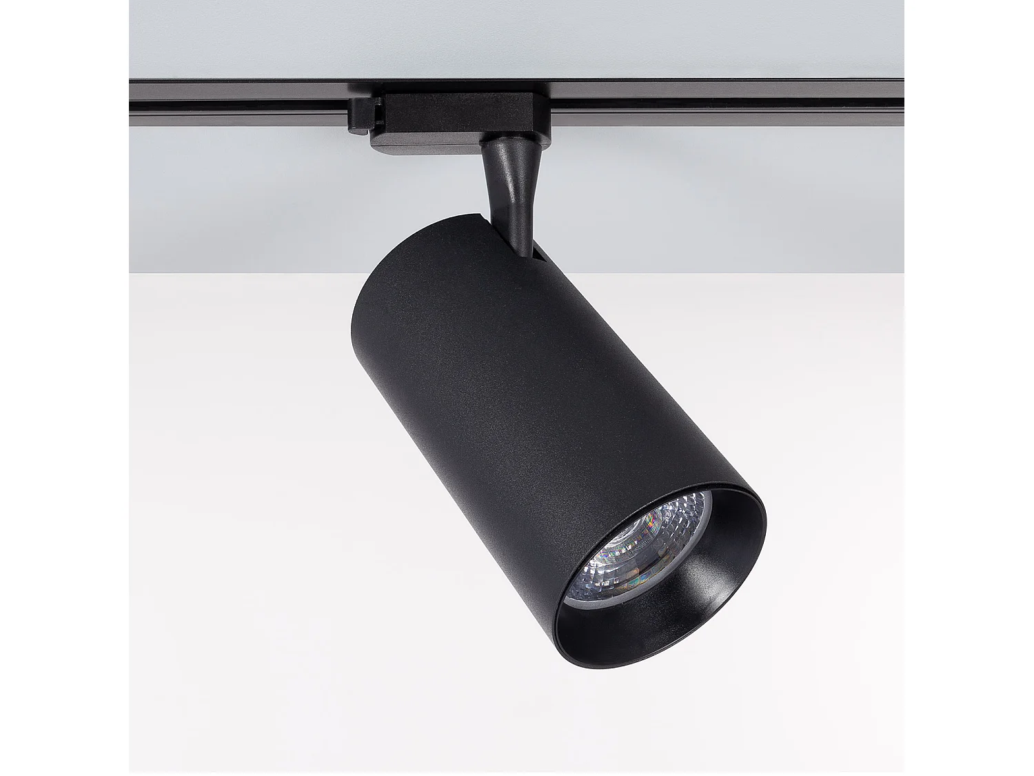 Rail Triphasé Encastrable pour Spots LED 1 Mètre Noir