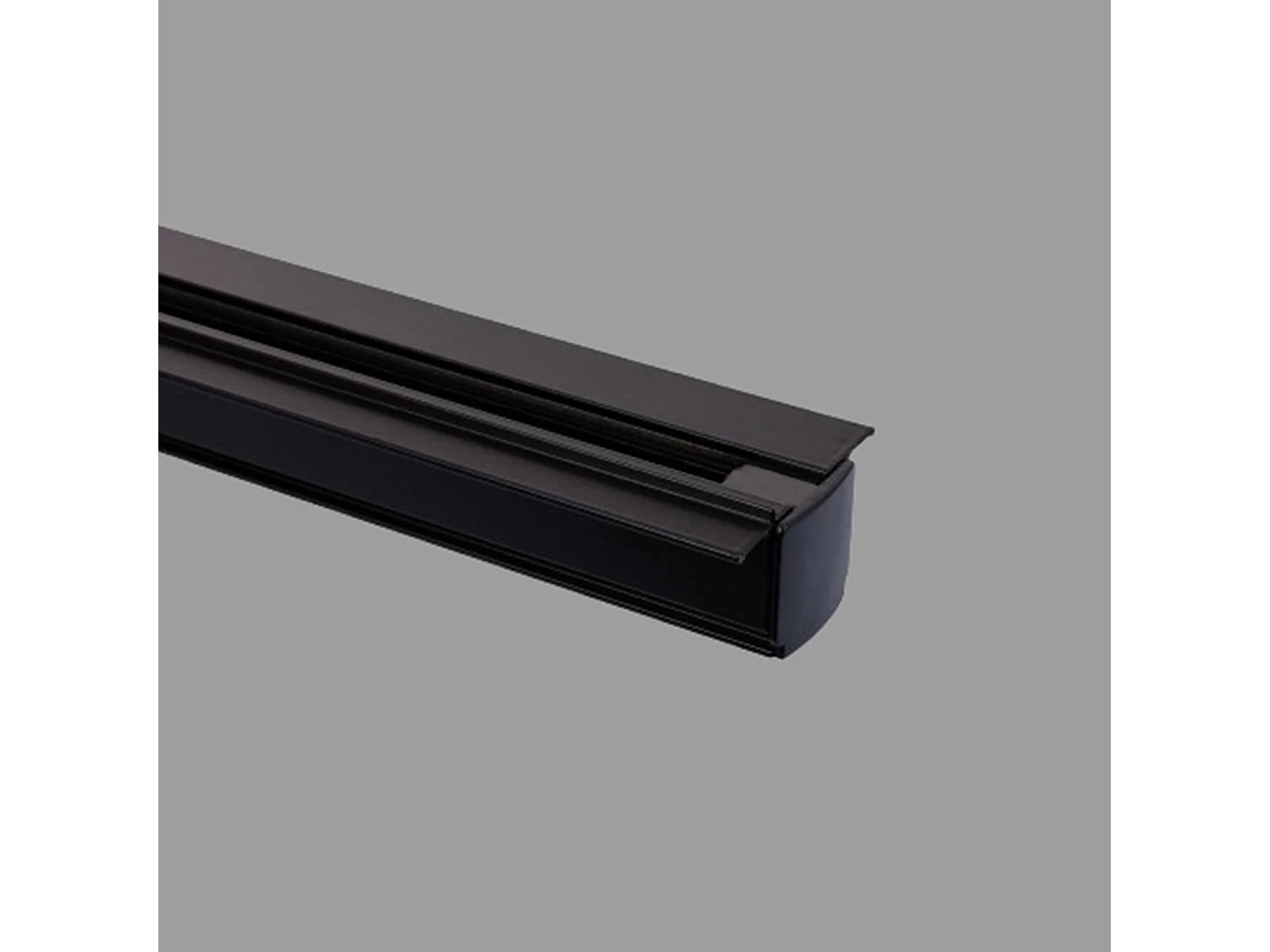 Rail Triphasé Encastrable pour Spots LED 1 Mètre Noir