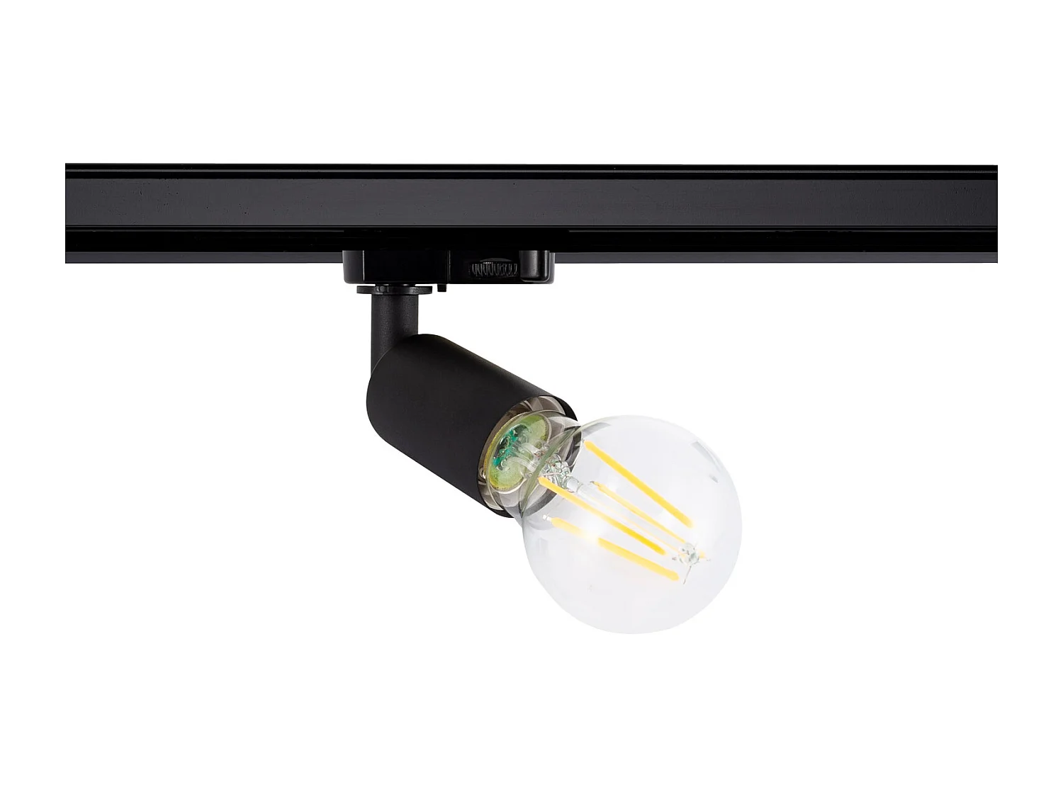 Spot à Douille sur Rail Triphasé Oasis pour Ampoule E27 Noir