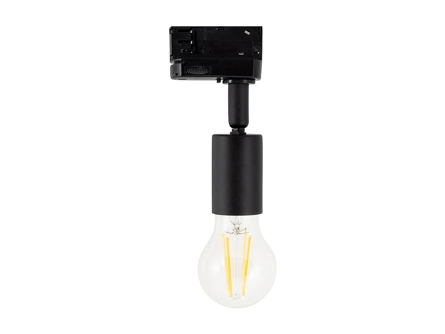 Spot à Douille sur Rail Triphasé Oasis pour Ampoule E27 Noir