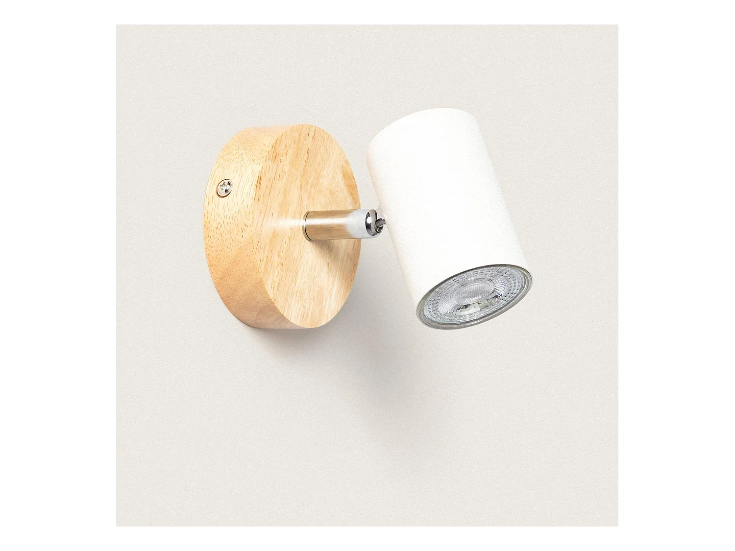 Plafonnier Orientable Bois 1 Spot Albus  Naturel