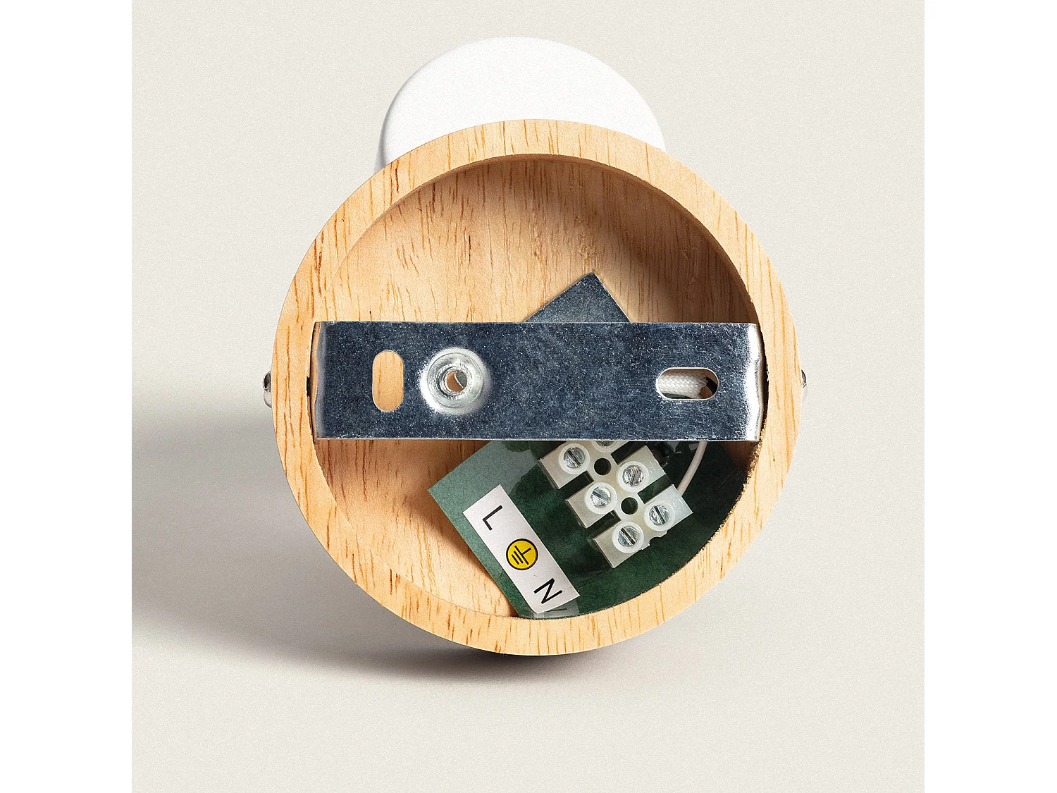 Lámpara de Techo Orientable Madera 1 Foco Albus Natural