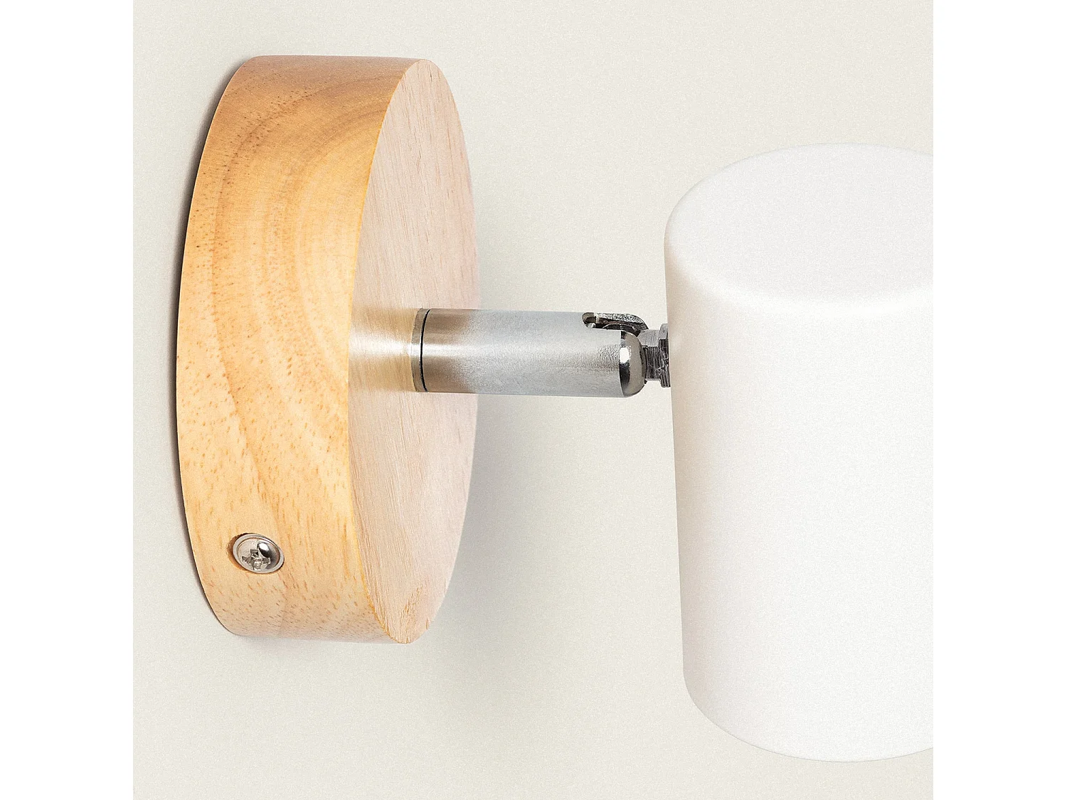 Plafonnier Orientable Bois 1 Spot Olmo Blanc