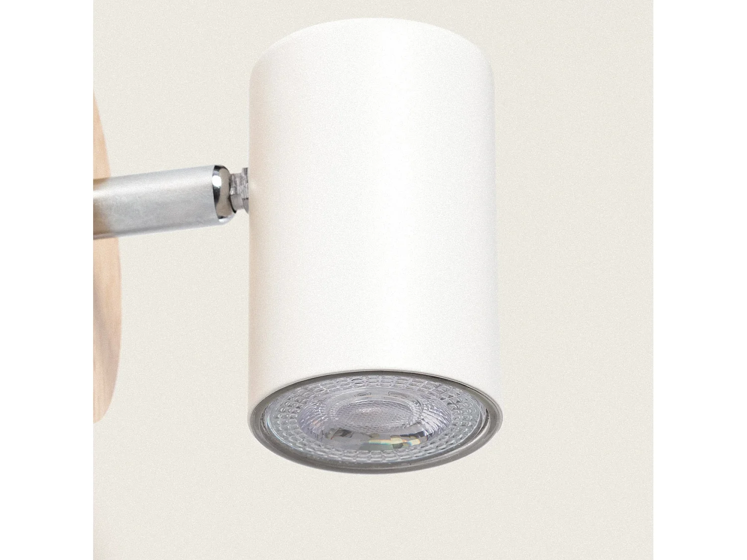 Plafonnier Orientable Bois 1 Spot Olmo Blanc