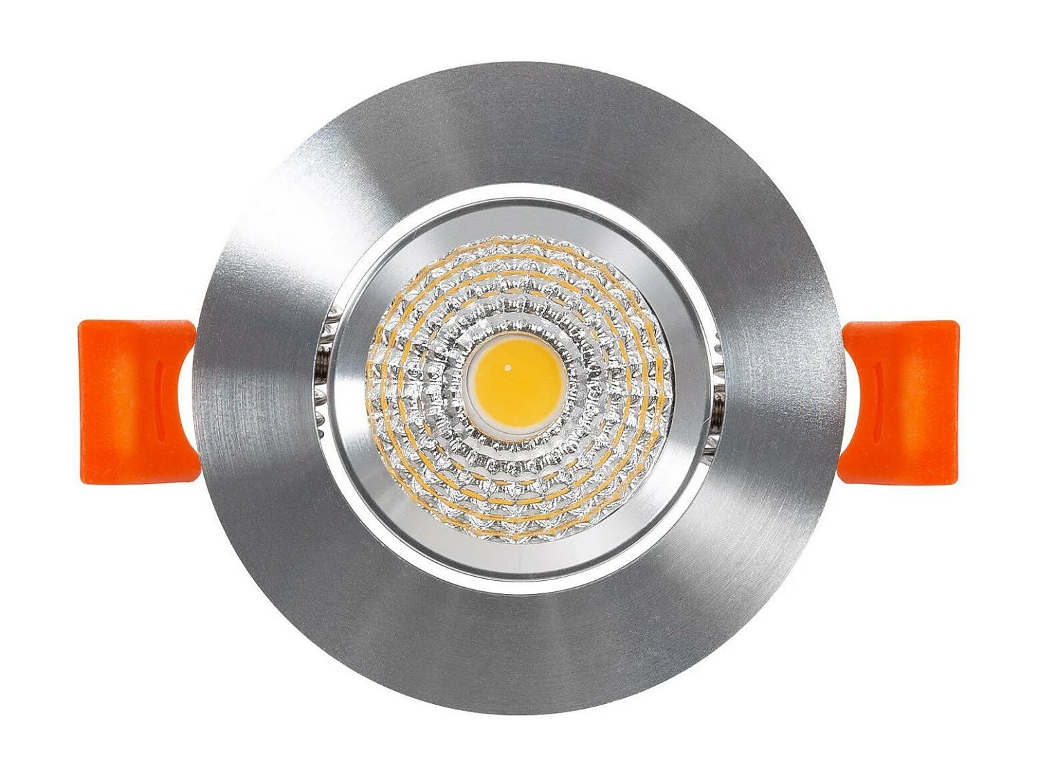Spot Downlight LED 5W Rond COB CRI90 Coupe Ø 55 mm Argentée No Flicker 2700K Blanc chaud