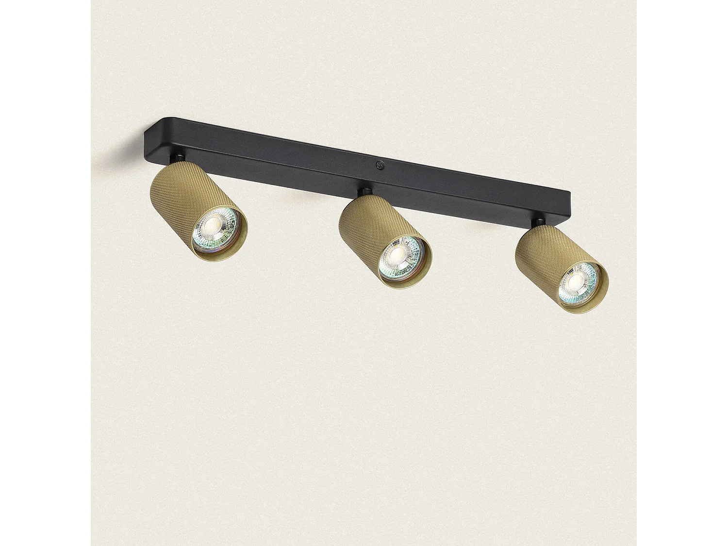 Aplique de Techo Aluminio Breixo 3 Focos Dorado