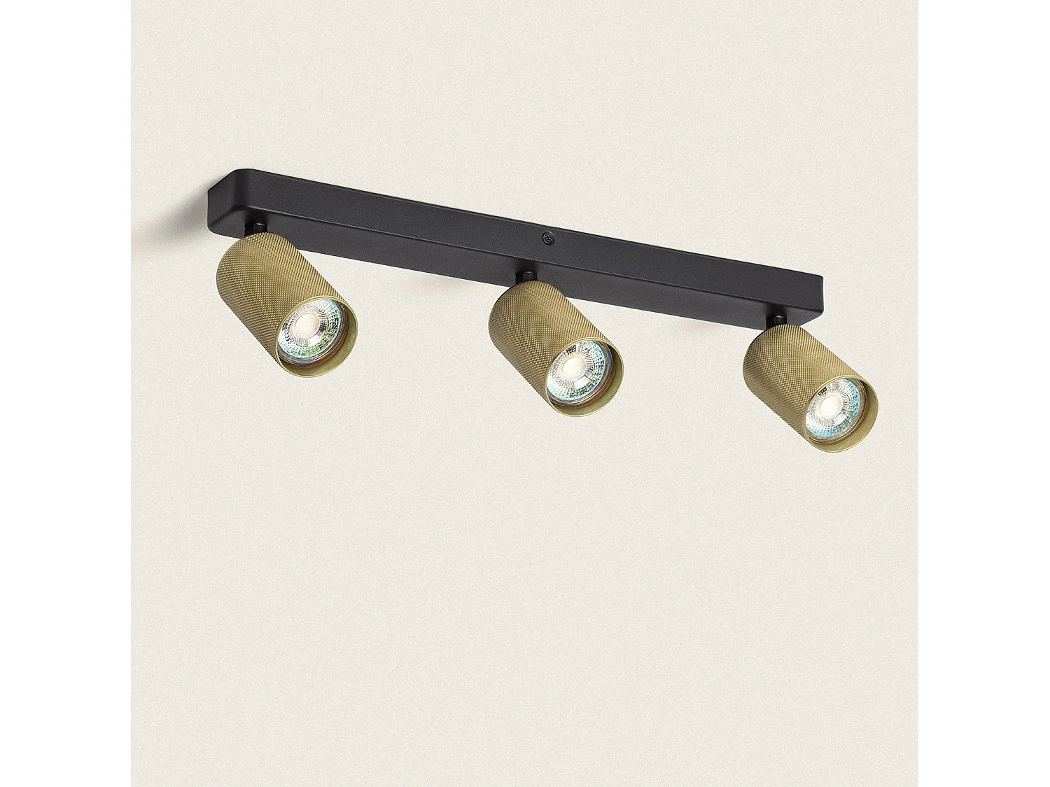 Aplique de Techo Aluminio Breixo 3 Focos Dorado