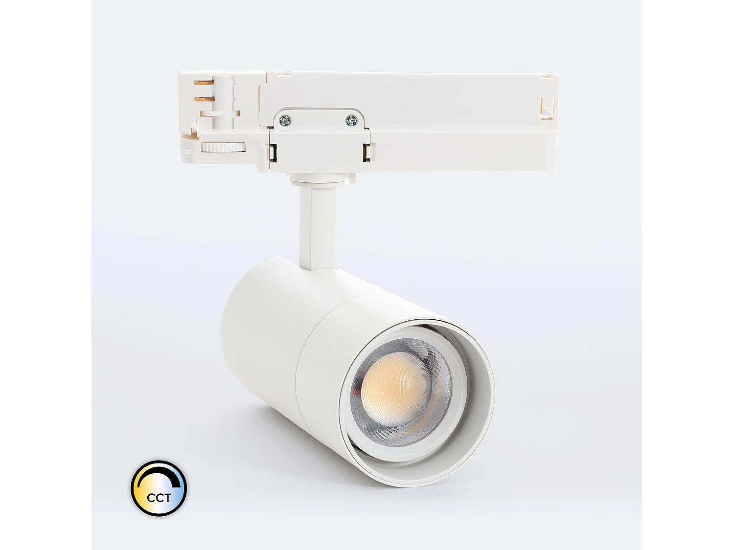 Spot LED sur Rail Triphasé 20W Wild CCT Sélectionnable Multi-Angle 24-60º Blanc
