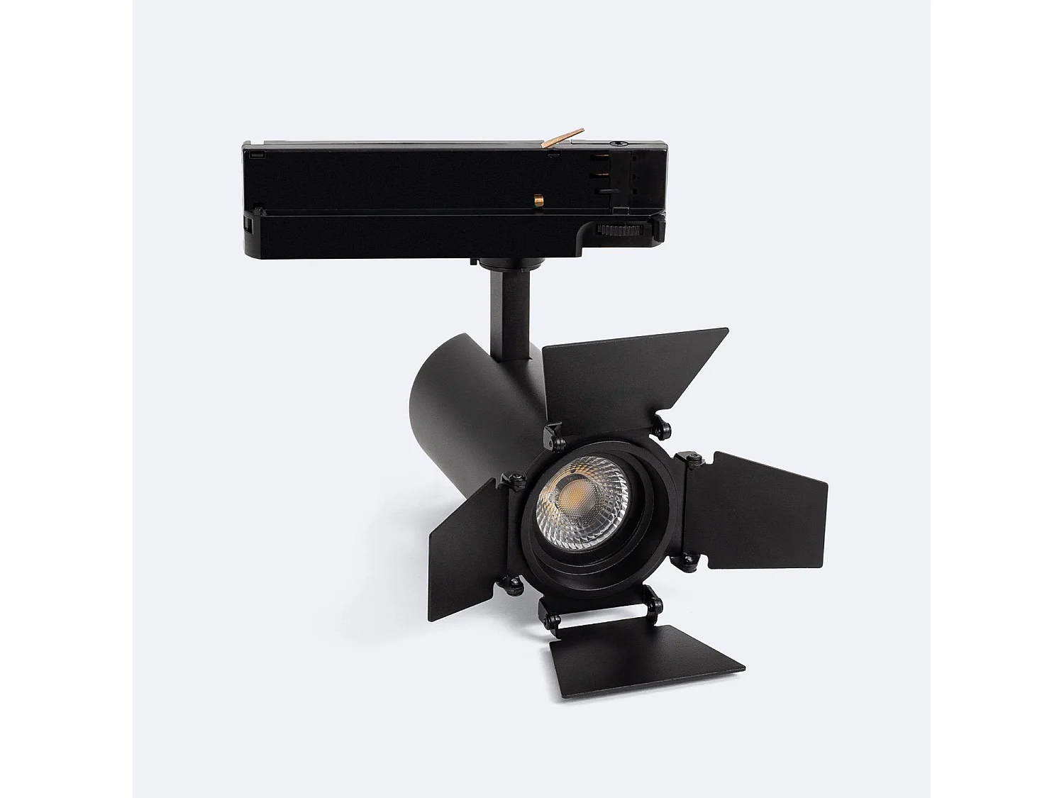 Spot LED Fasano Cinéma 20W CCT Sélectionnable pour Rail Triphasé Dimmable Noir 2700K - 3200K - 4000K Sélectionnable