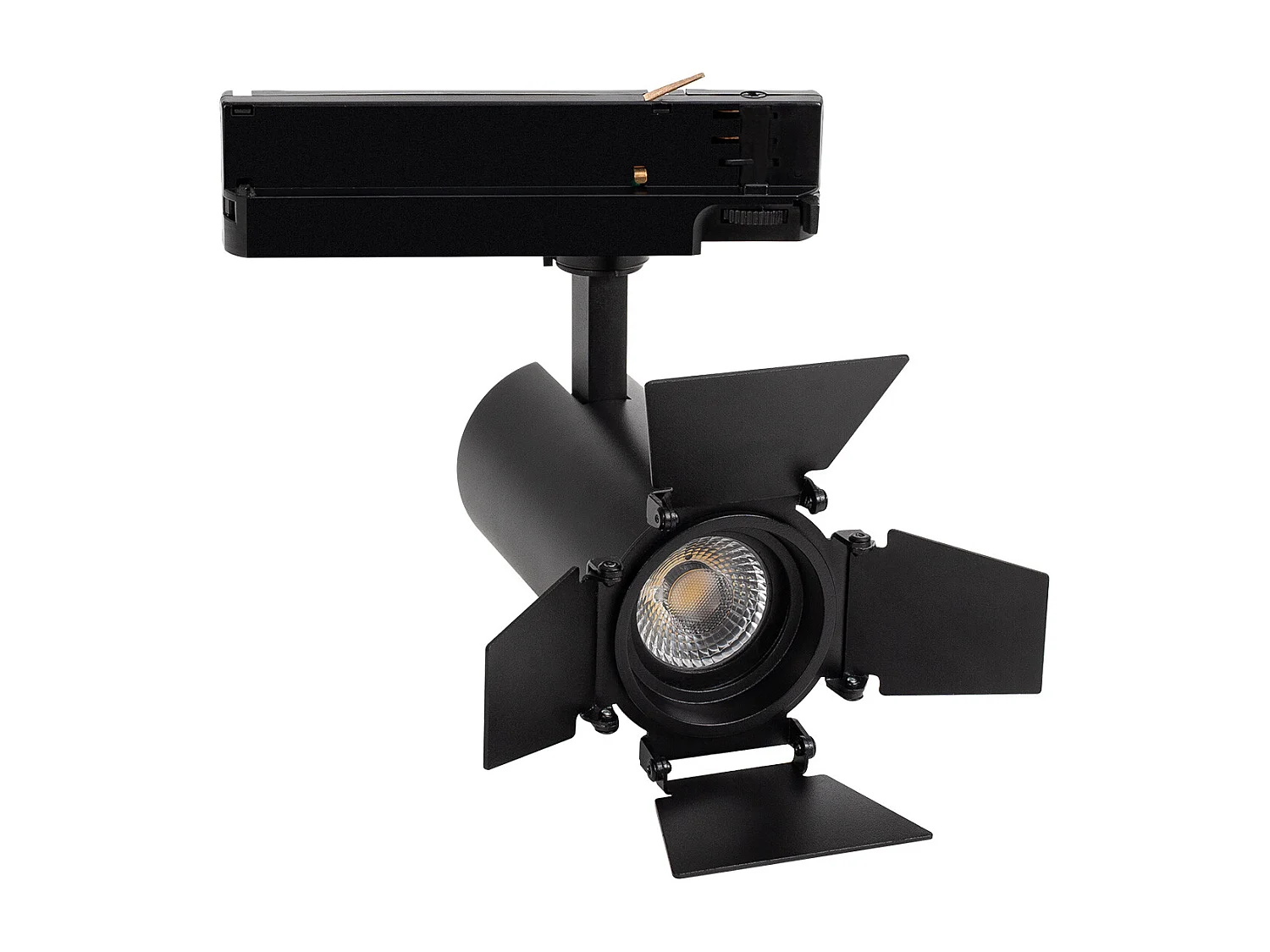 Spot LED Fasano Cinéma 20W CCT Sélectionnable pour Rail Triphasé Dimmable Noir 2700K - 3200K - 4000K Sélectionnable