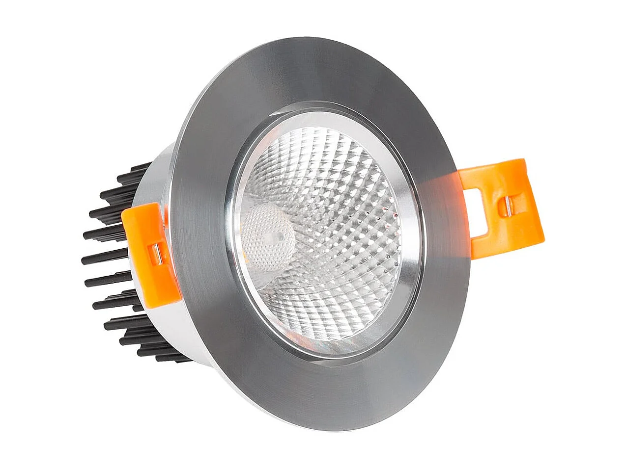 Spot Downlight LED 7W Rond COB CRI90 Coupe Ø 70 mm Argentée No Flicker 4000K Blanc neutre