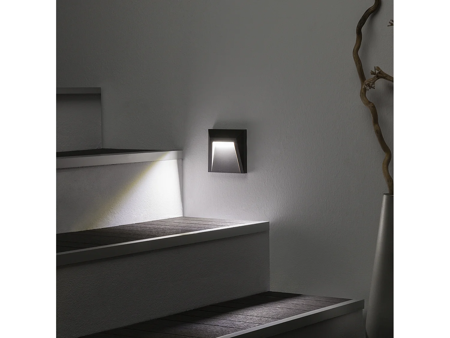 Baliza Exterior LED 1.5W Superficie Pared Antracita Clover 4000K Blanco Neutro