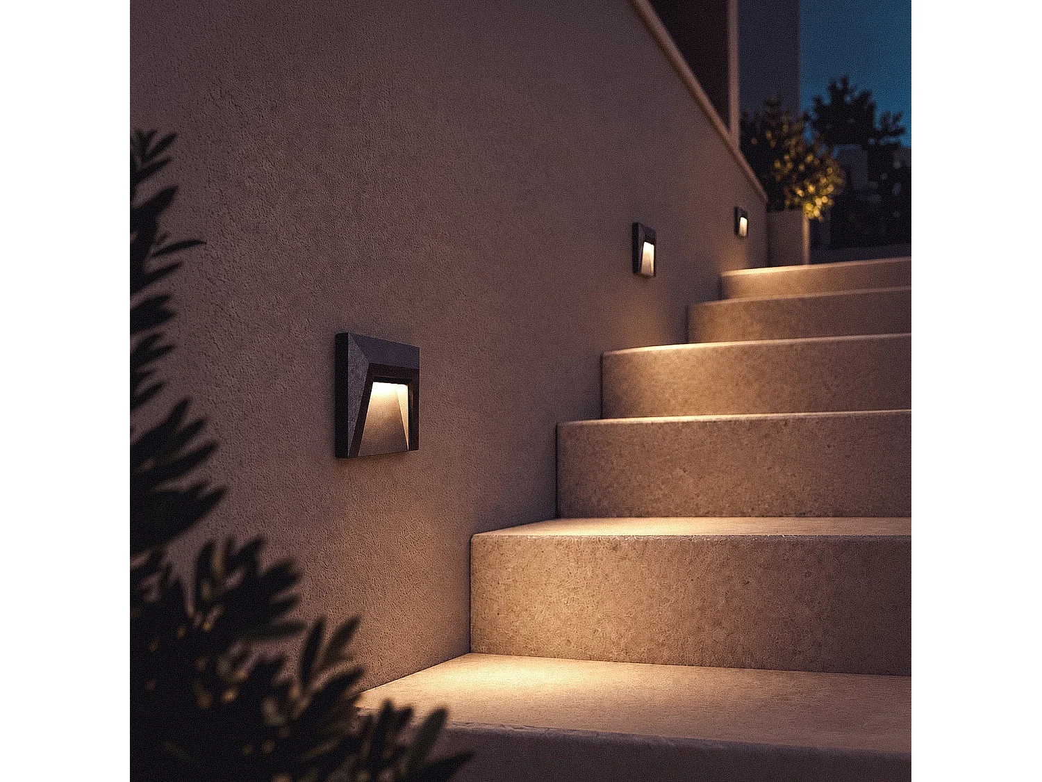 Baliza Exterior LED 1.5W Superficie Pared Antracita Clover 4000K Blanco Neutro