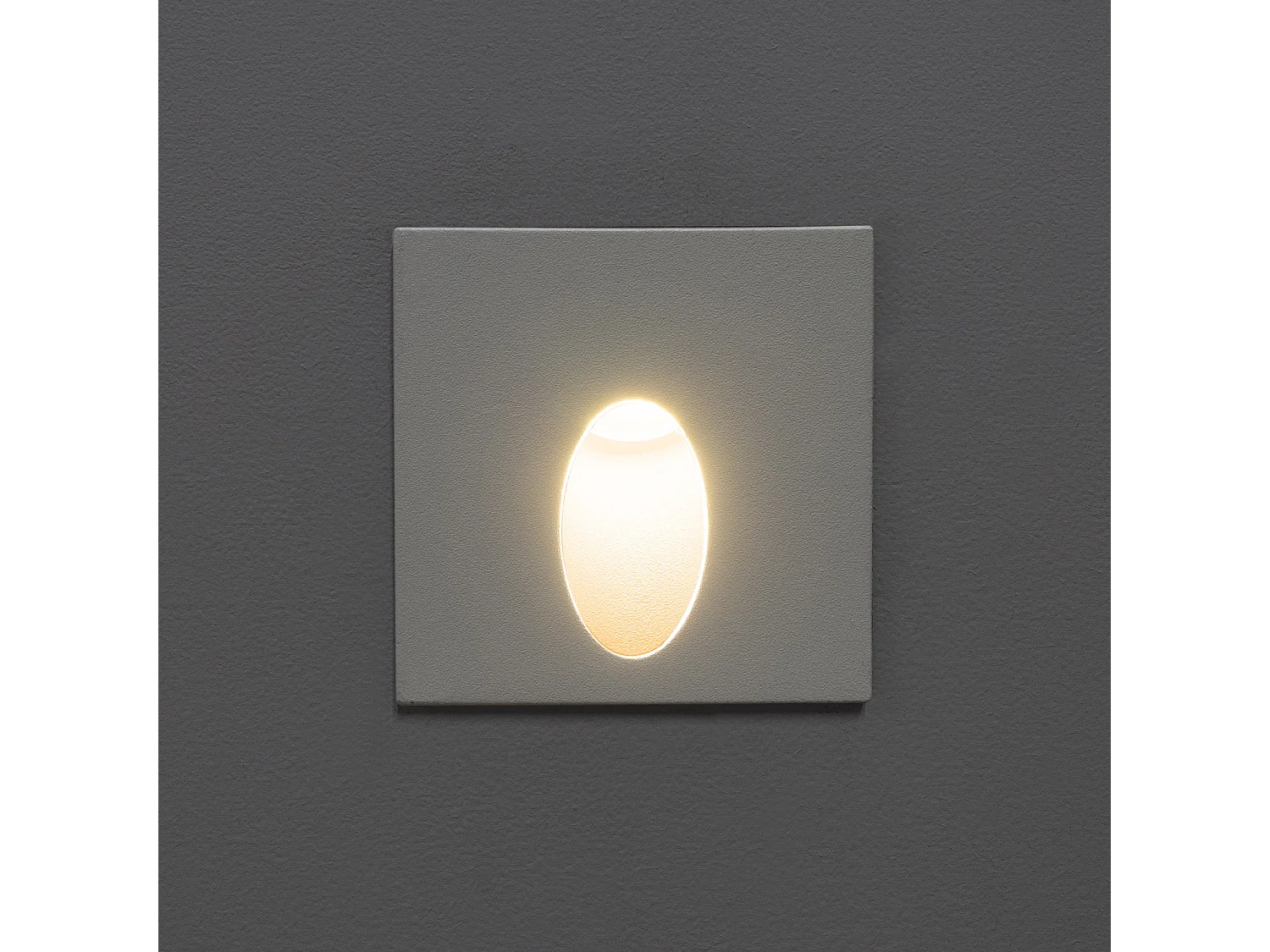 Balise Extérieure Murale LED Encastrable 3W Carrée Ellis Blanche  2700K Blanc chaud