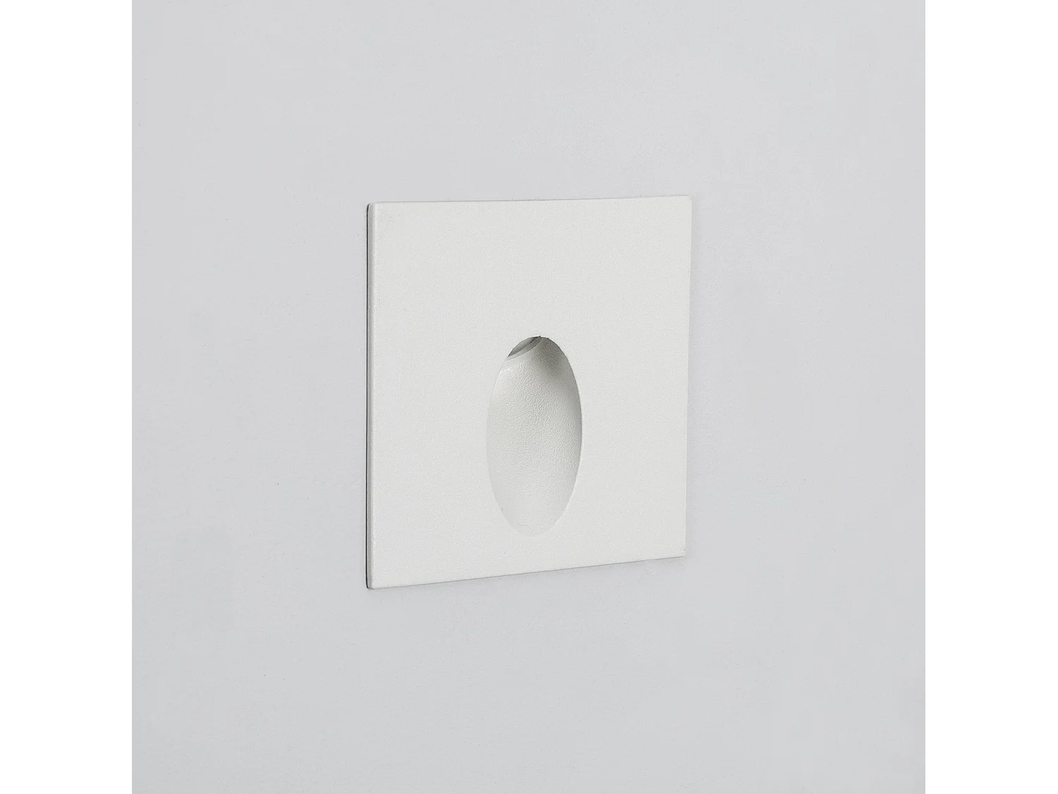 Balise Extérieure Murale LED Encastrable 3W Carrée Ellis Blanche  2700K Blanc chaud