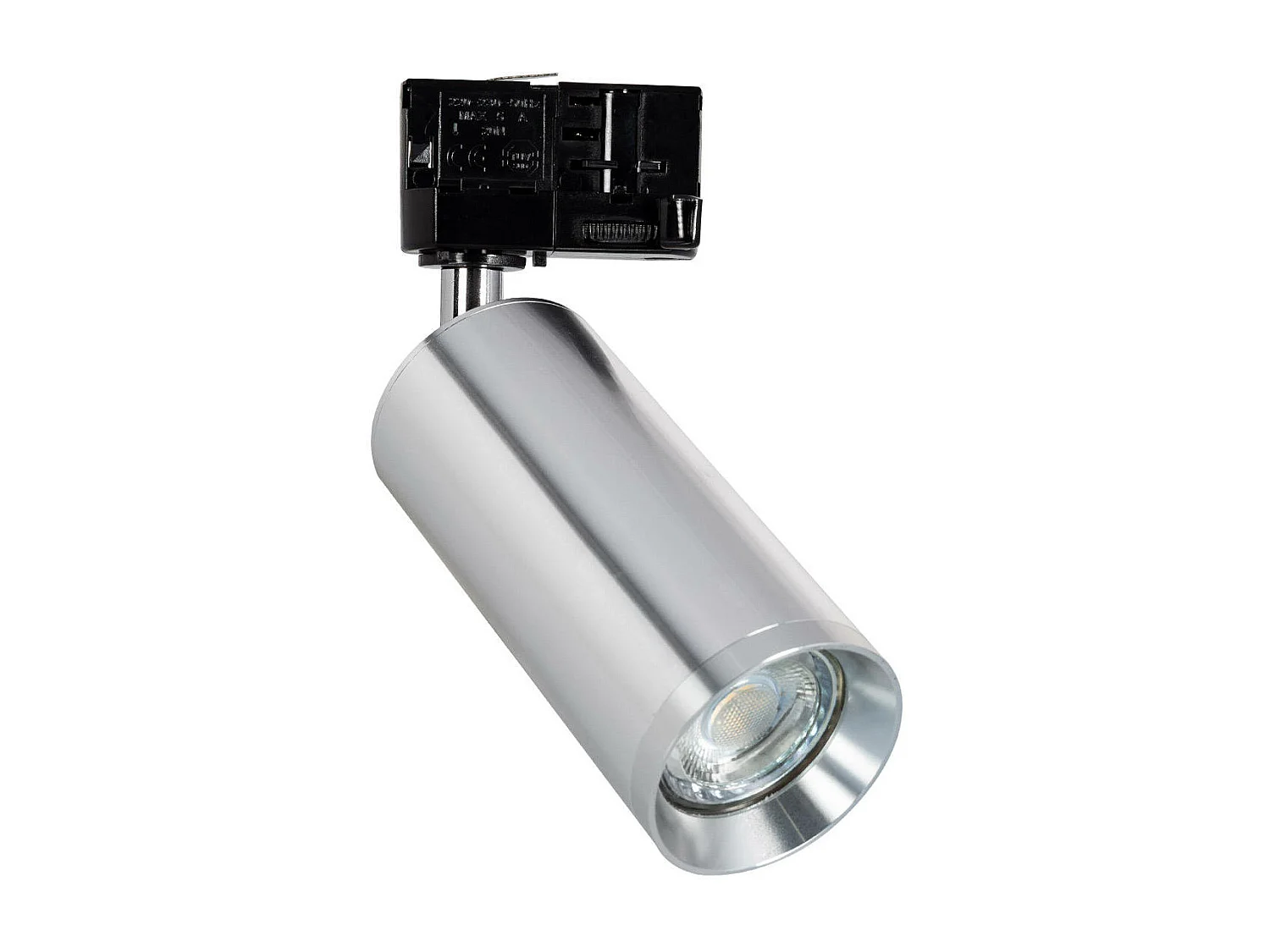 Spot à Douille sur Rail Triphasé Quartz pour Ampoule GU10 Argent