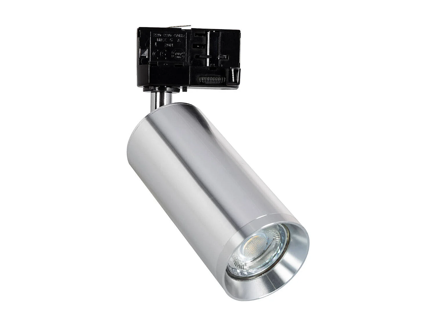Spot à Douille sur Rail Triphasé Quartz pour Ampoule GU10 Argent