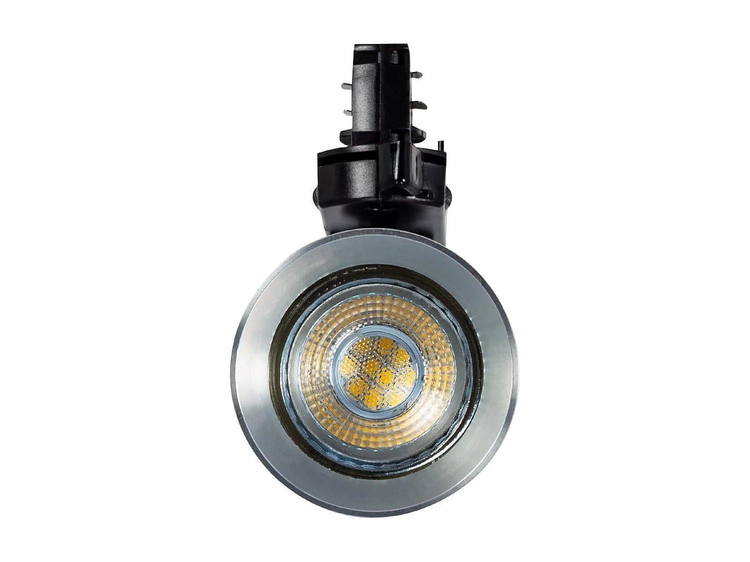 Spot à Douille sur Rail Triphasé Quartz pour Ampoule GU10 Argent