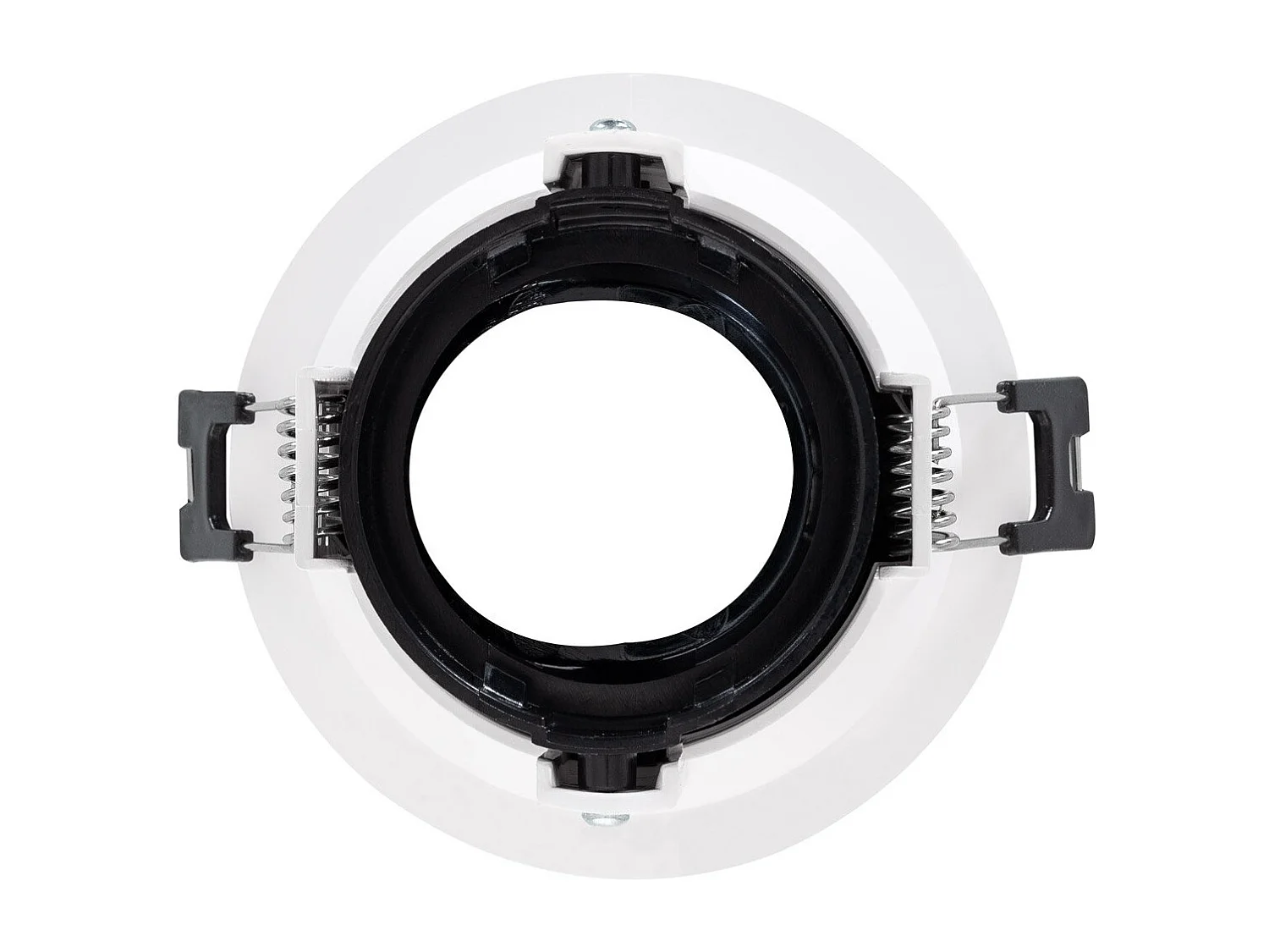 Foco Downlight Cónico GU10 6W Corte Ø 75 mm PC Galvanizado No Flicker 6500K Negro Blanco Frío