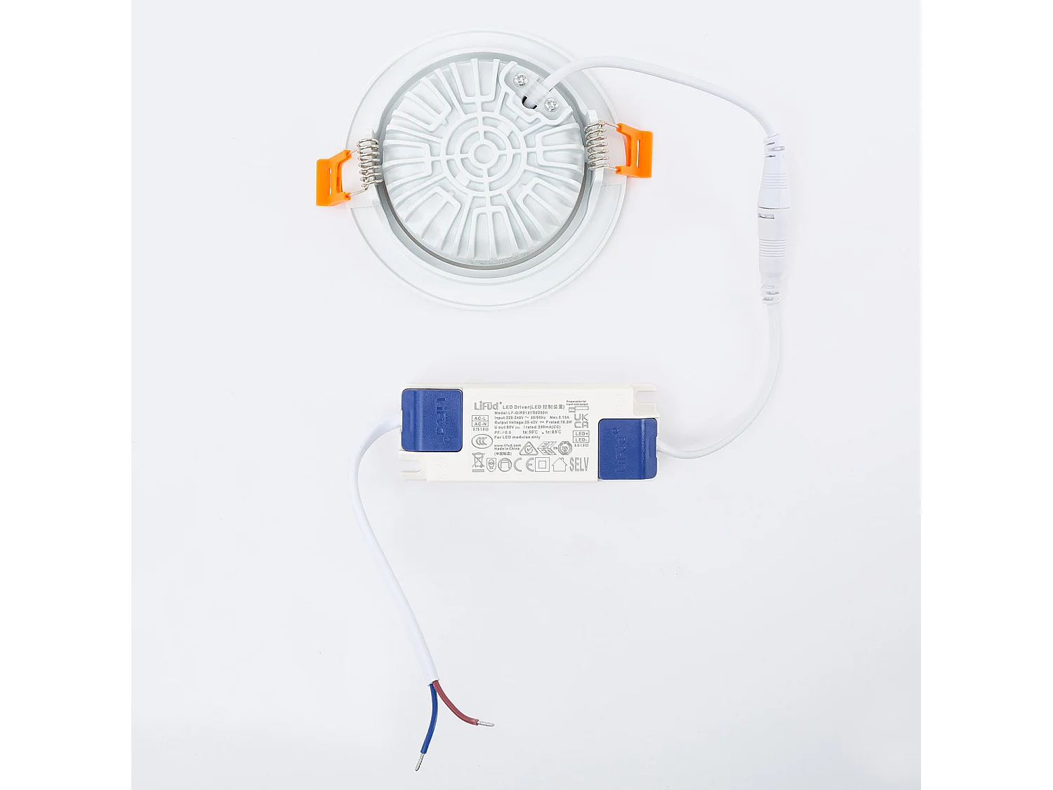 Foco Downlight LED 10W Circular COB CRI90 Slim Corte Ø 90 mm No Flicker 2700K Blanco Cálido