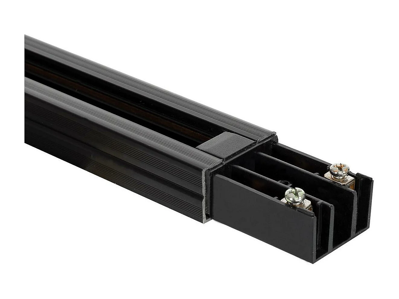 Rail Monophasé PC 2 Mètres pour Spots LED  Noir