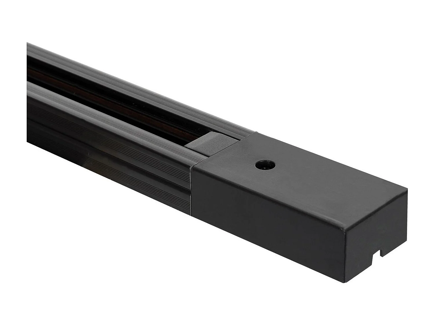 Rail Monophasé PC 2 Mètres pour Spots LED  Noir