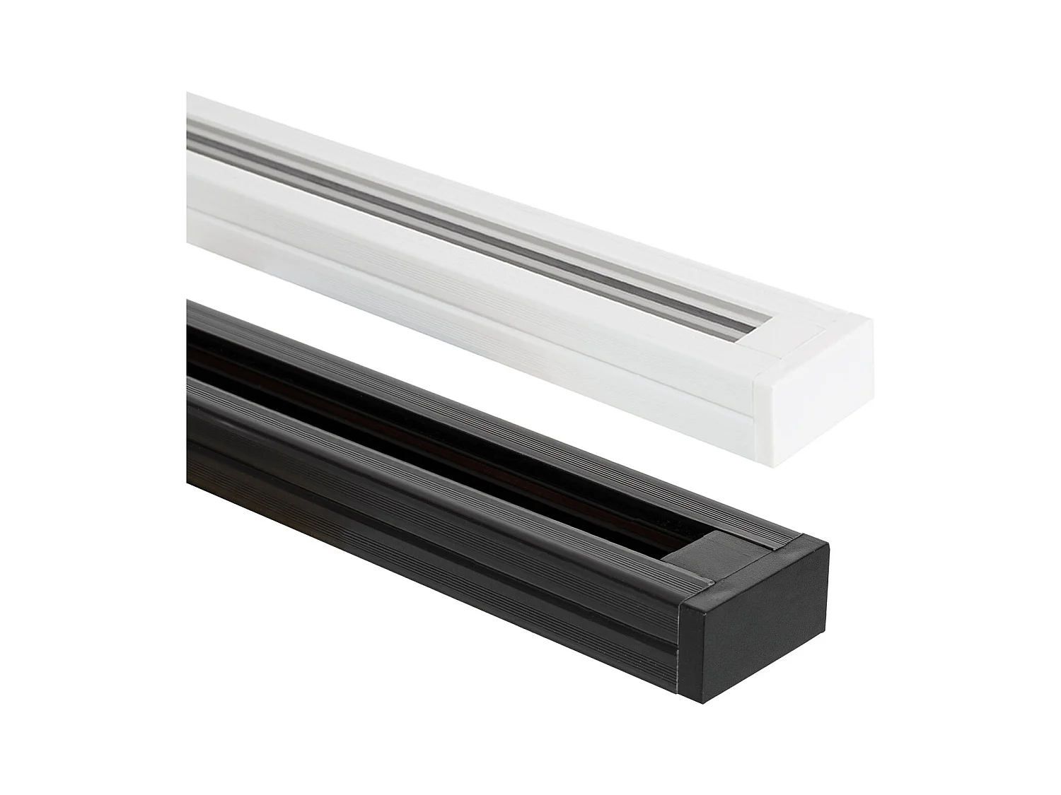 Rail Monophasé PC 2 Mètres pour Spots LED  Noir