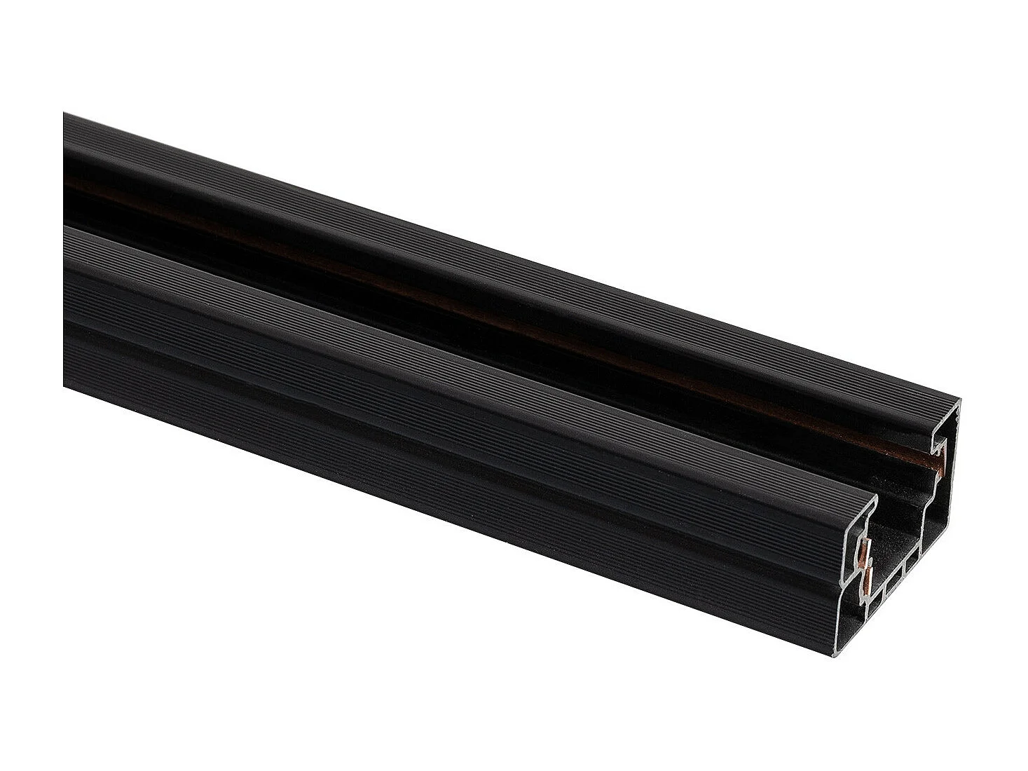 Rail Monophasé PC 2 Mètres pour Spots LED  Noir