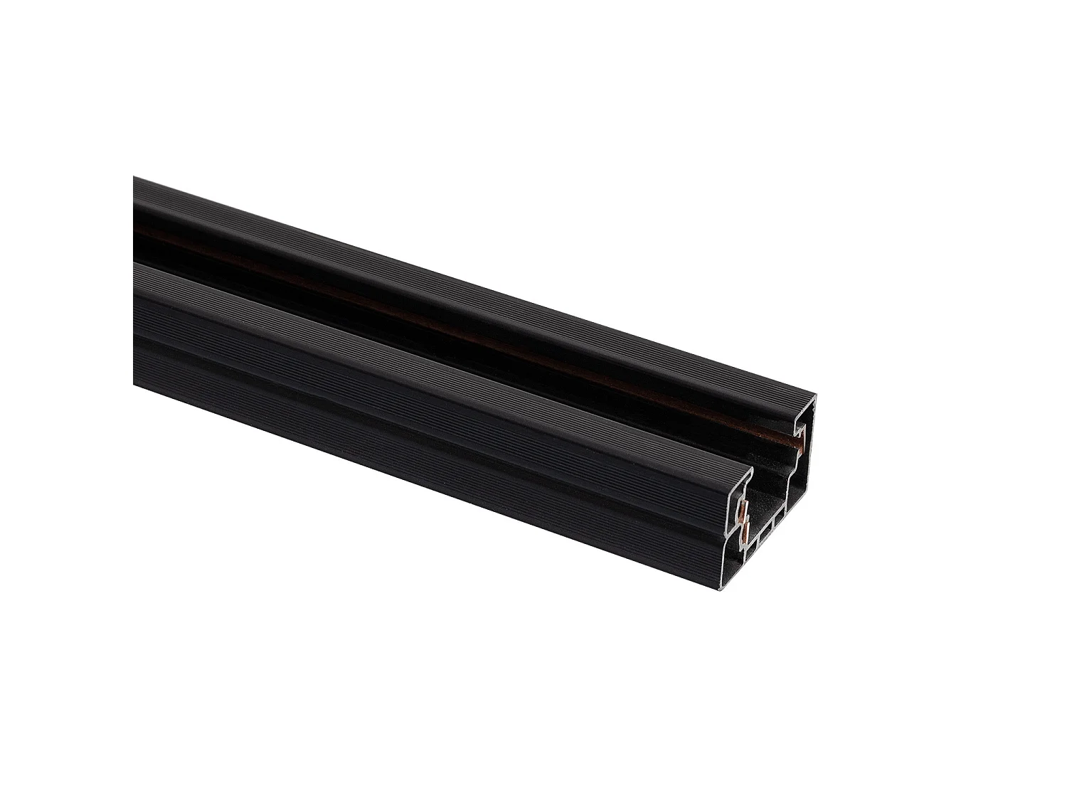 Rail Monophasé PC 2 Mètres pour Spots LED  Noir
