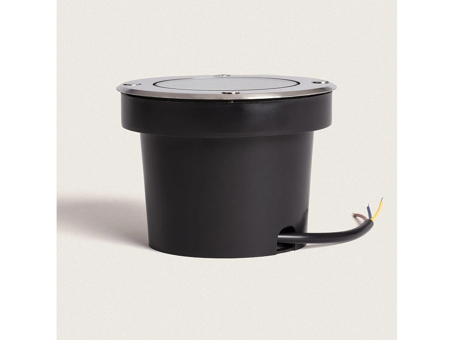 Spot LED Extérieur Solide Encastrable au Sol Inox 6W 3000K Blanc chaud