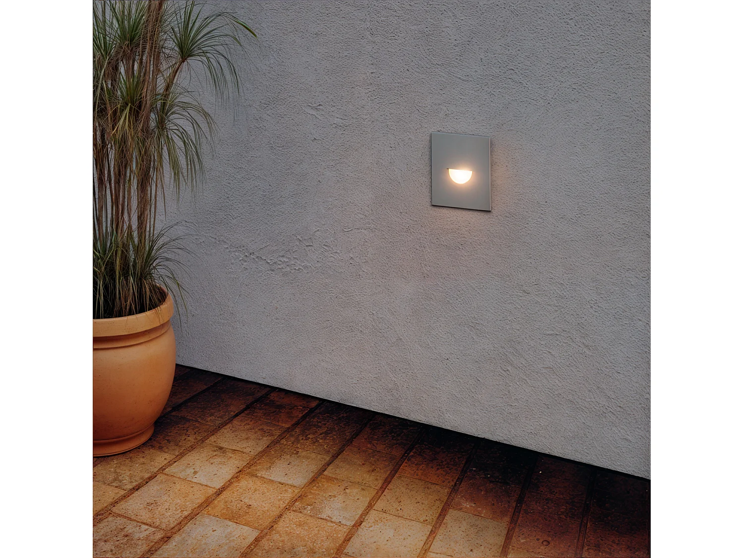 Segnapasso da Esterno LED 2W da Incasso a Parete Quadrato Bianco Guell 4000K Bianco Naturale