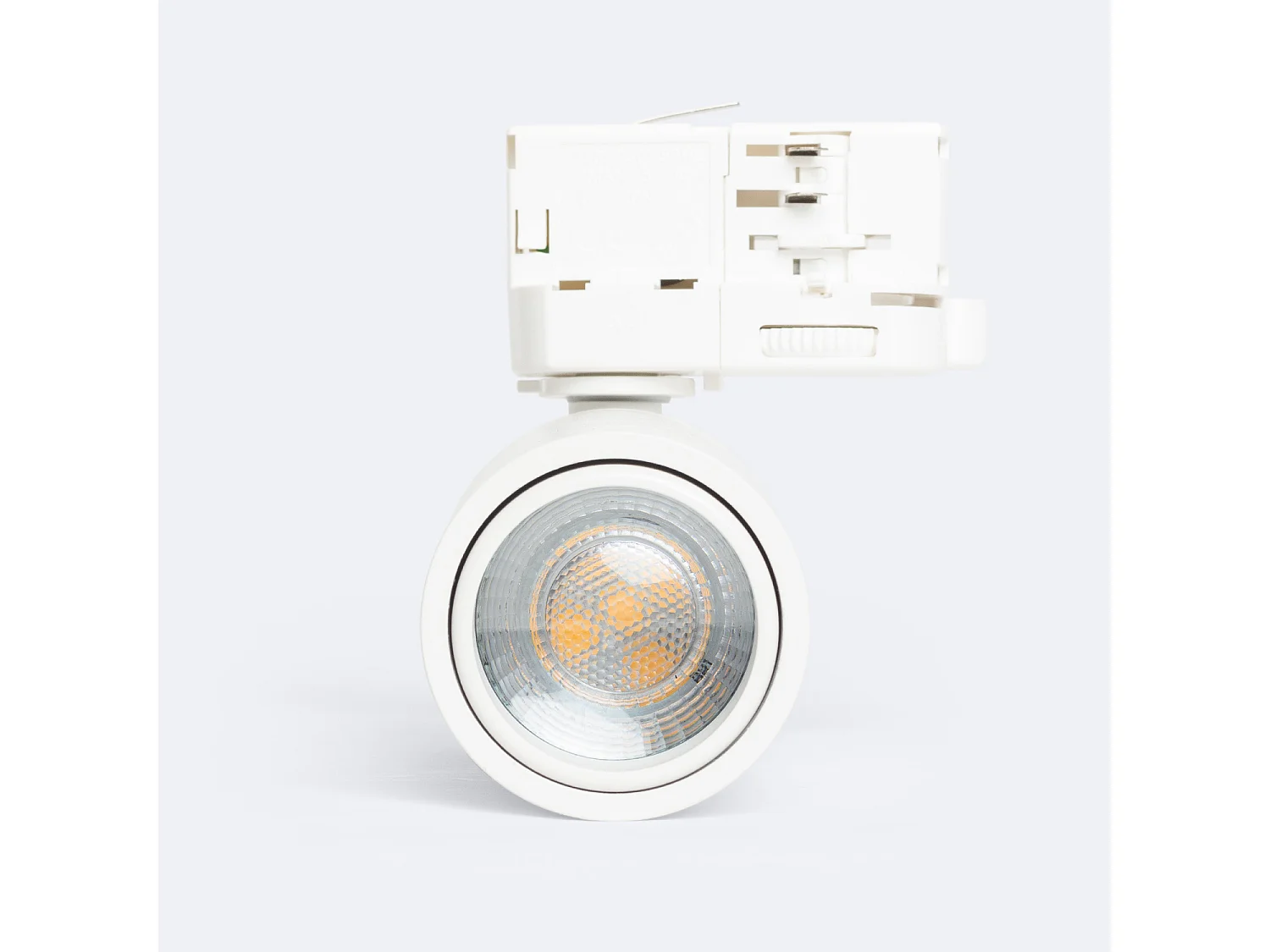 Spot à Douille sur Rail Triphasé Ágata Multiangle 10-50º pour Ampoule GU10 Blanc