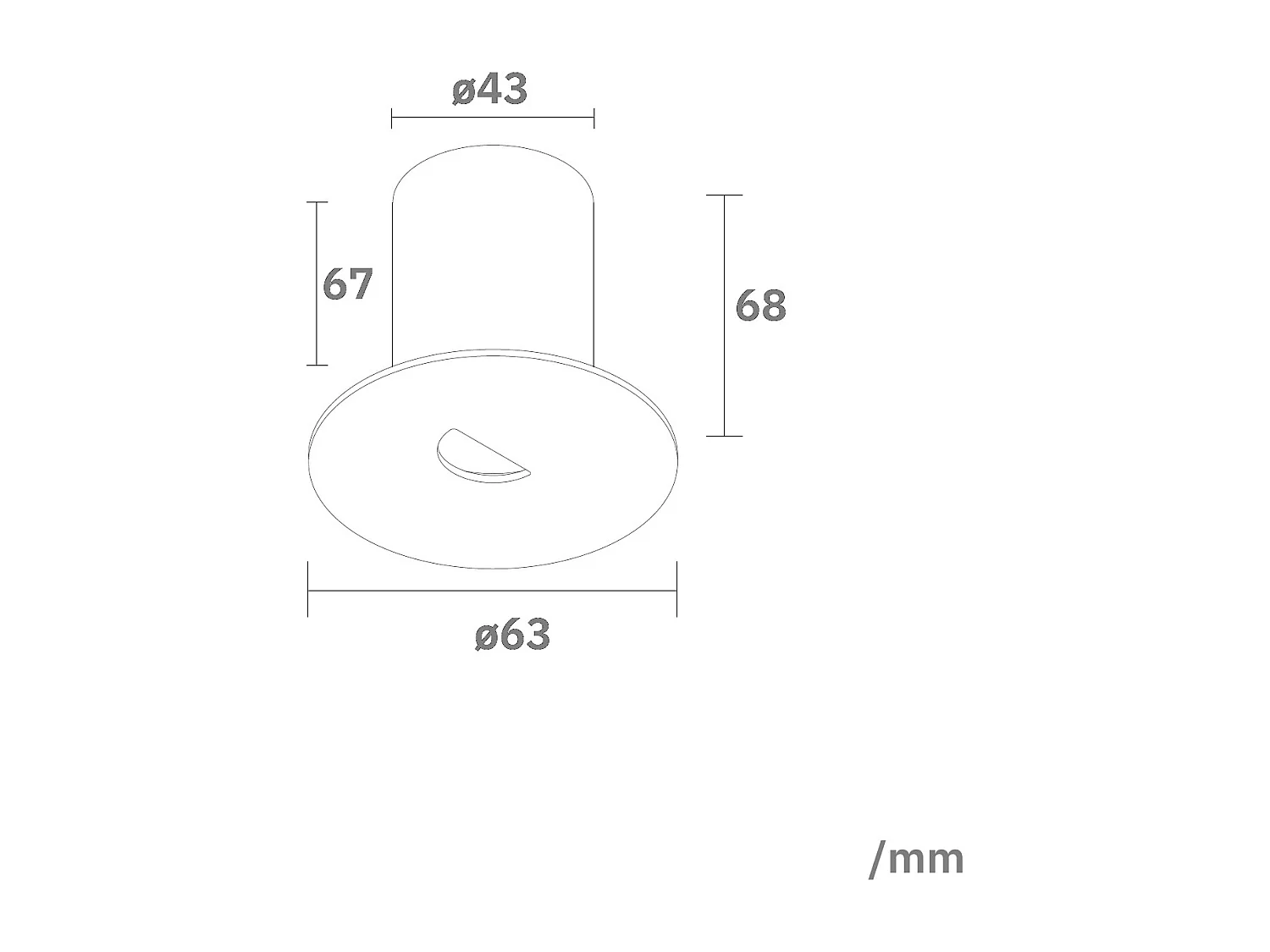 Baliza Exterior LED 2W Empotrable Pared Circular Blanco Guell 2700K Blanco Cálido