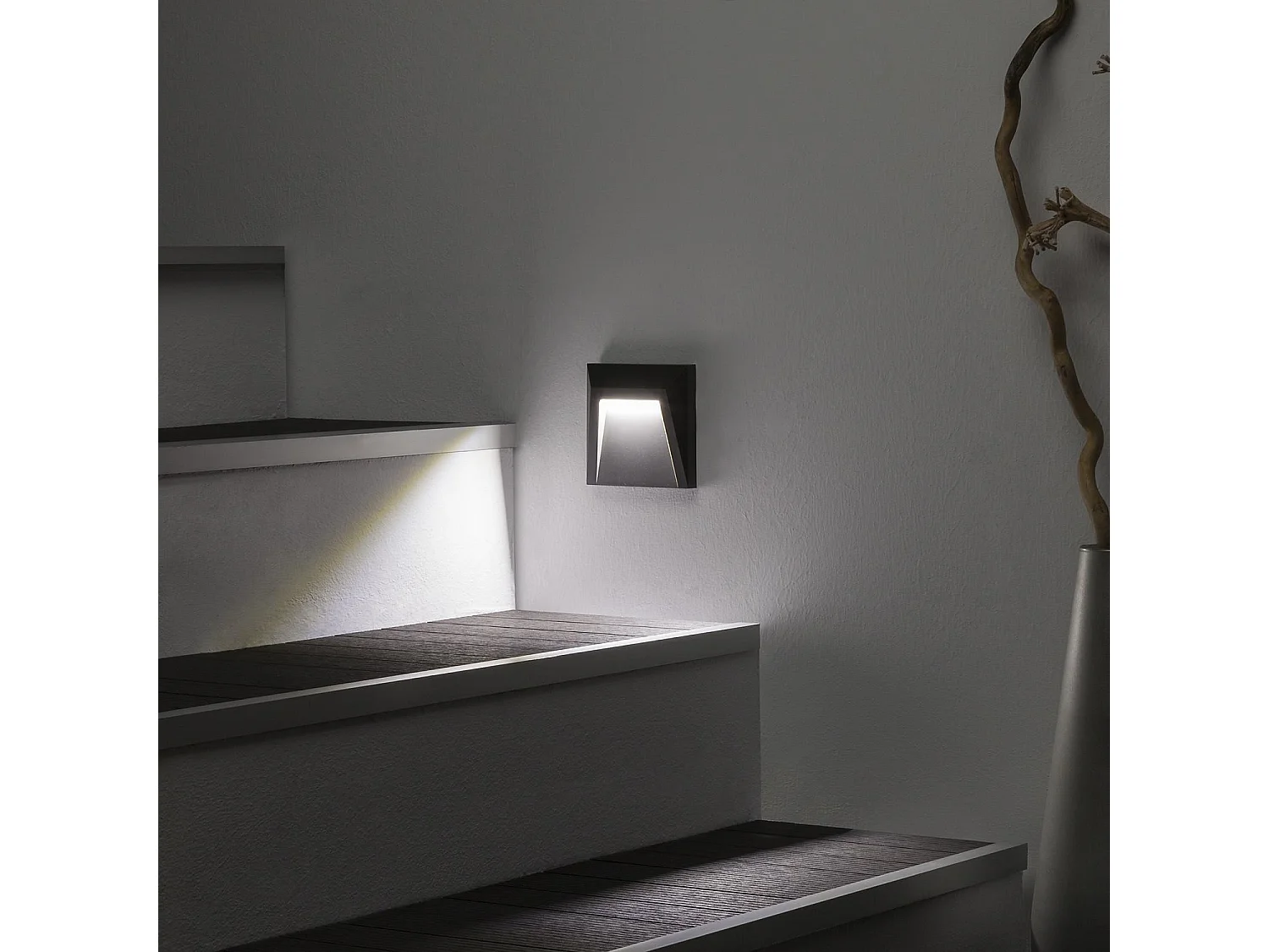 Balise LED Extérieure 1.5W en Saillie au Mur Clover 6000K Blanc froid
