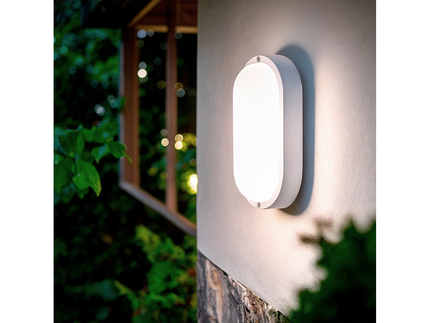 Plafonnier LED Extérieur Ovale 25W  White IP65 96x198 mm  4000K Blanc neutre