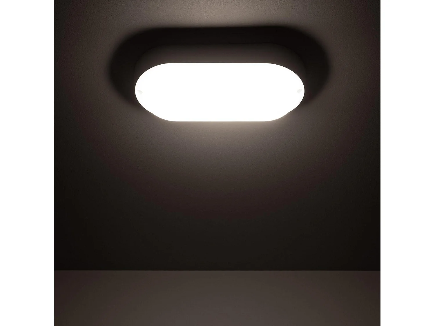 Plafonnier LED Extérieur Ovale 25W  White IP65 96x198 mm  4000K Blanc neutre