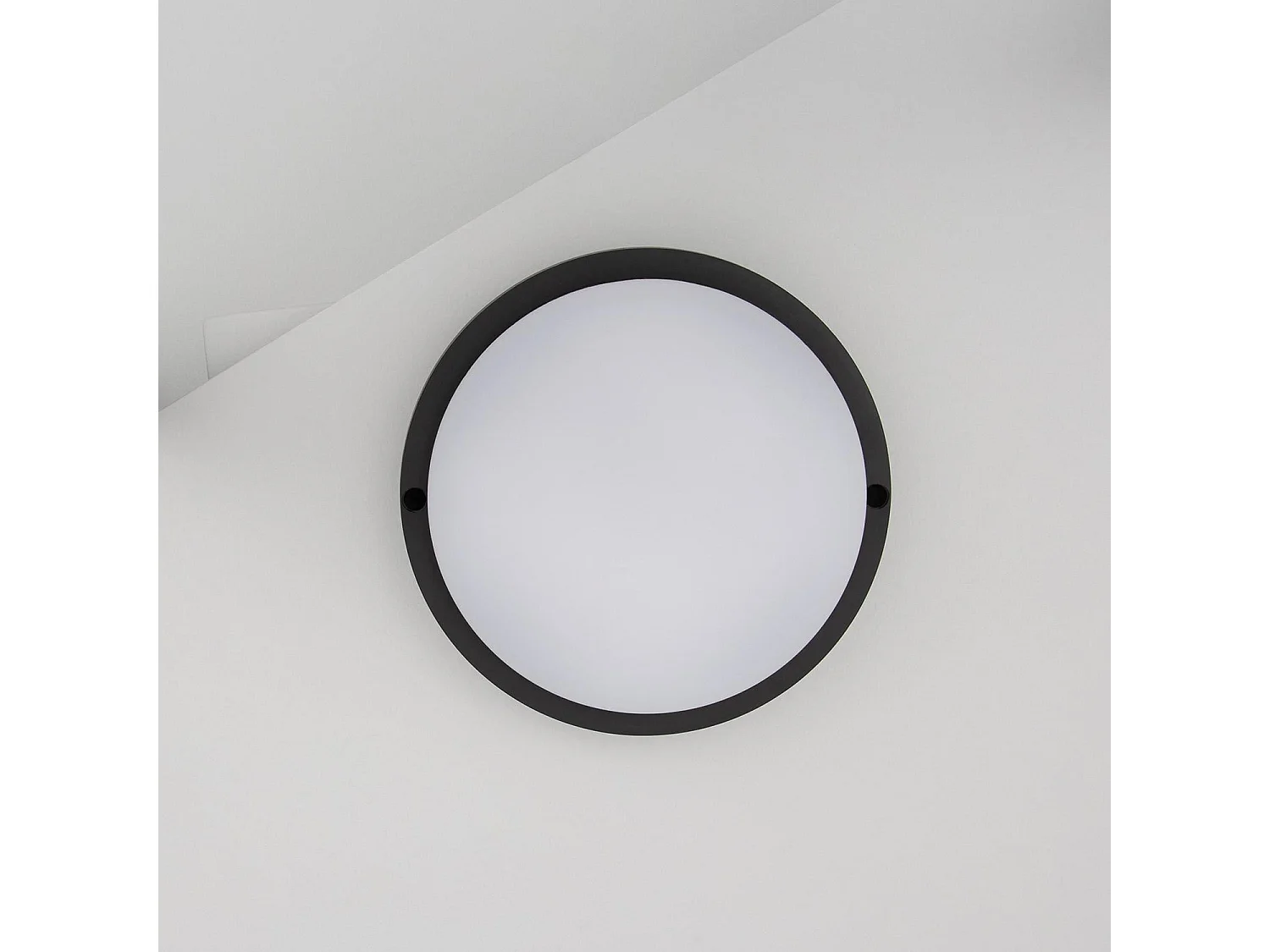 Plafoniera LED 15W Circolare per Esterni Ø140 mm IP65 Hublot Black 4000K Bianco Naturale