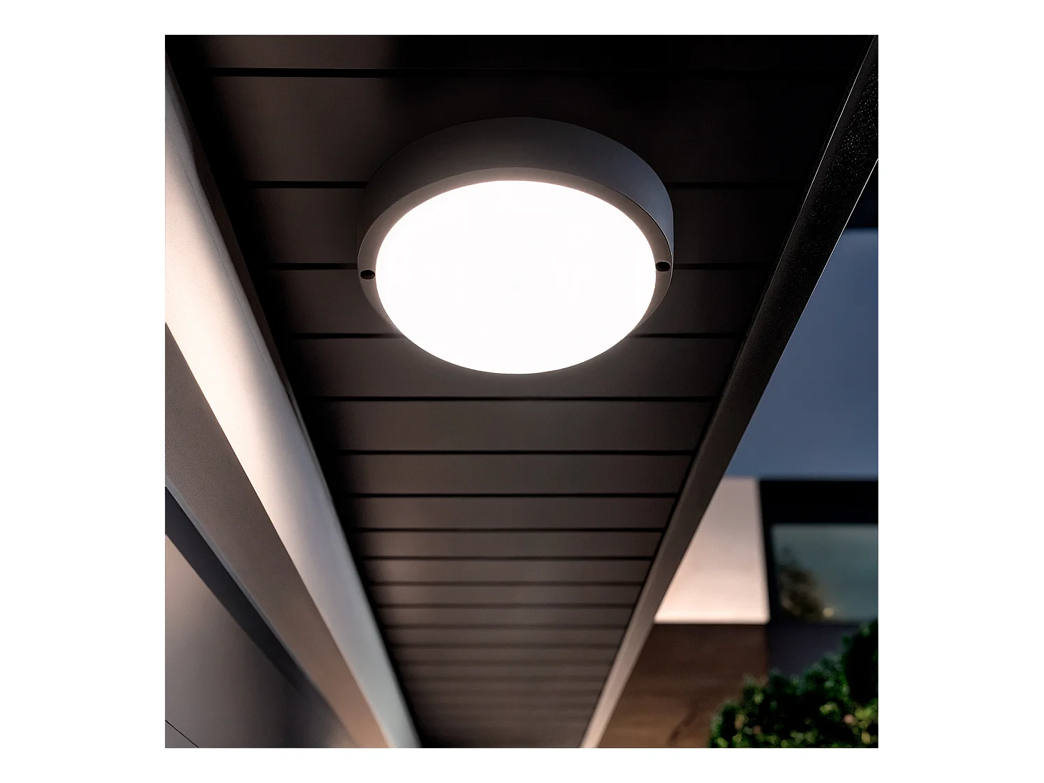 Plafonnier LED Extérieur Rond 15W Hublot Black IP65 Ø140 mm 4000K Blanc neutre