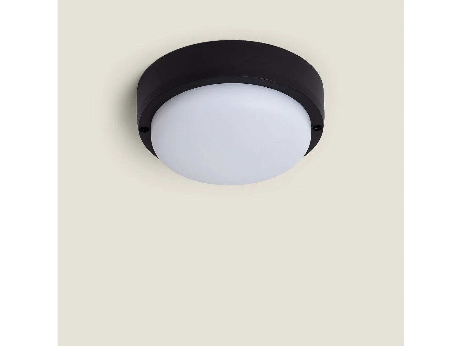 Plafoniera LED 15W Circolare per Esterni Ø140 mm IP65 Black 4000K Bianco Naturale