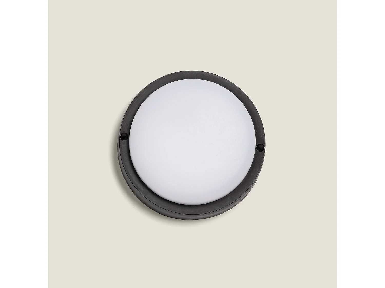 Plafoniera LED 15W Circolare per Esterni Ø140 mm IP65 Black 4000K Bianco Naturale