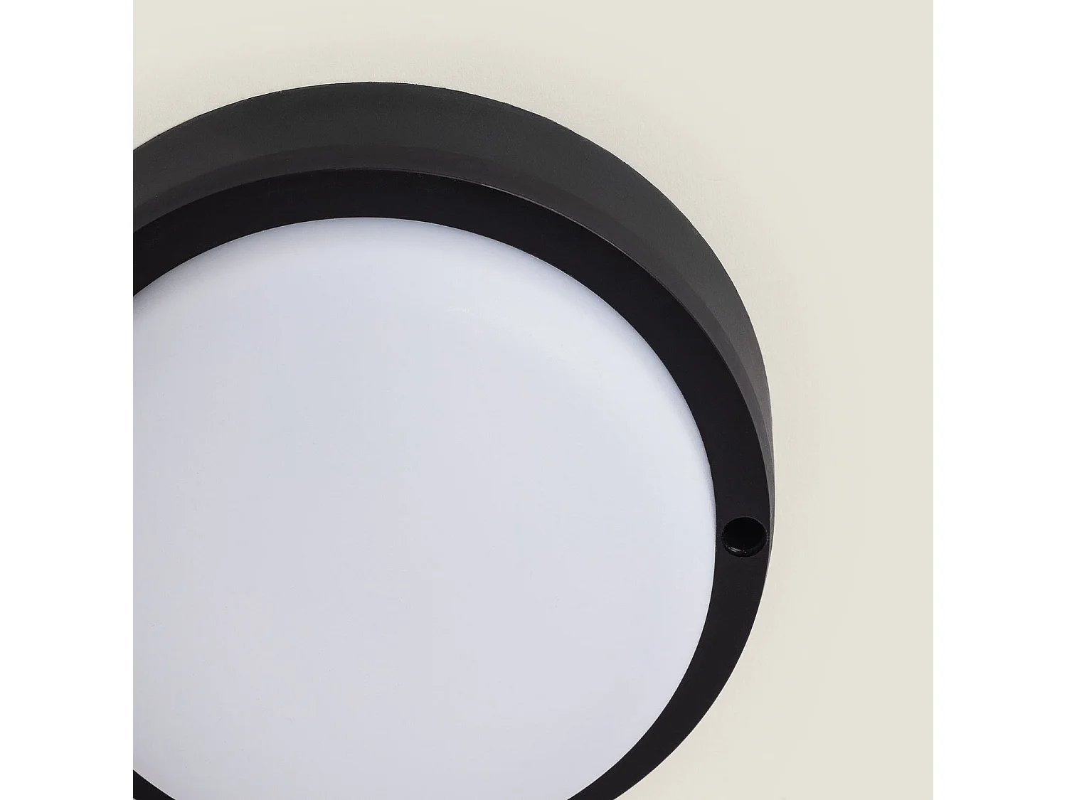 Plafoniera LED 15W Circolare per Esterni Ø140 mm IP65 Black 4000K Bianco Naturale
