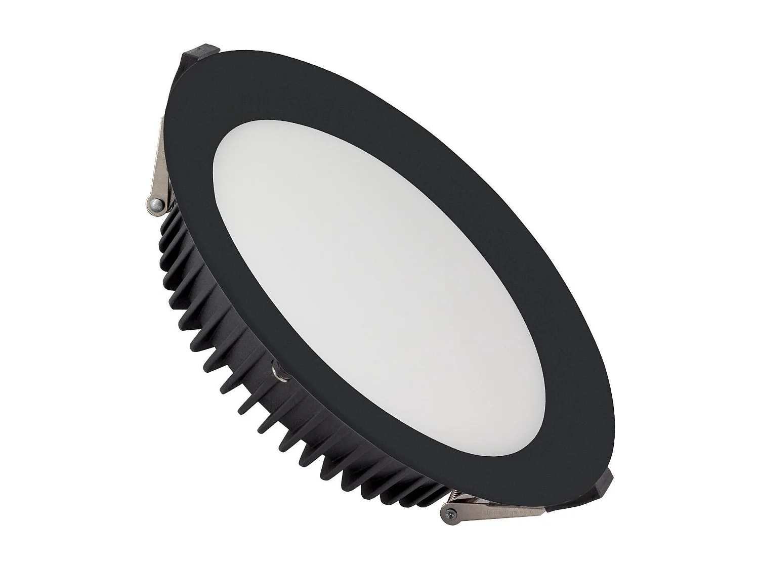 Downlight LED 24W Rond  Aero 130 lm/W 4000K  Coupe Ø 200 mm Noir 4000K Non Dimmable Blanc neutre