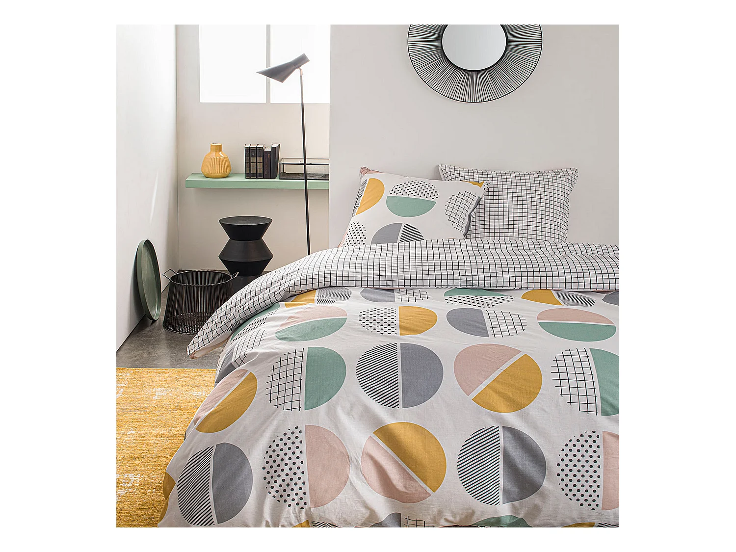 Parure de couette Réversible Today 100% Coton 57 fils 5.45 : Taille - 220 x 240 cm