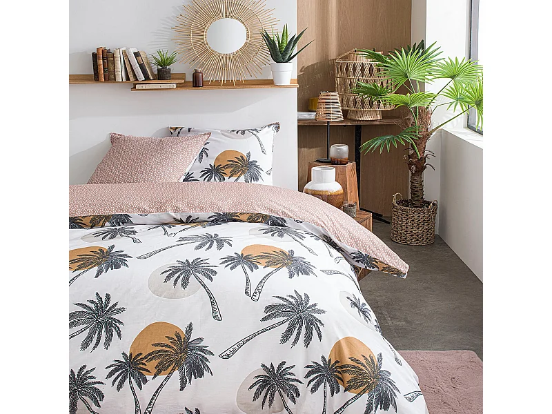 Parure de couette Réversible Today 100% Coton 57 fils 5.47 : Taille - 240 x 260 cm