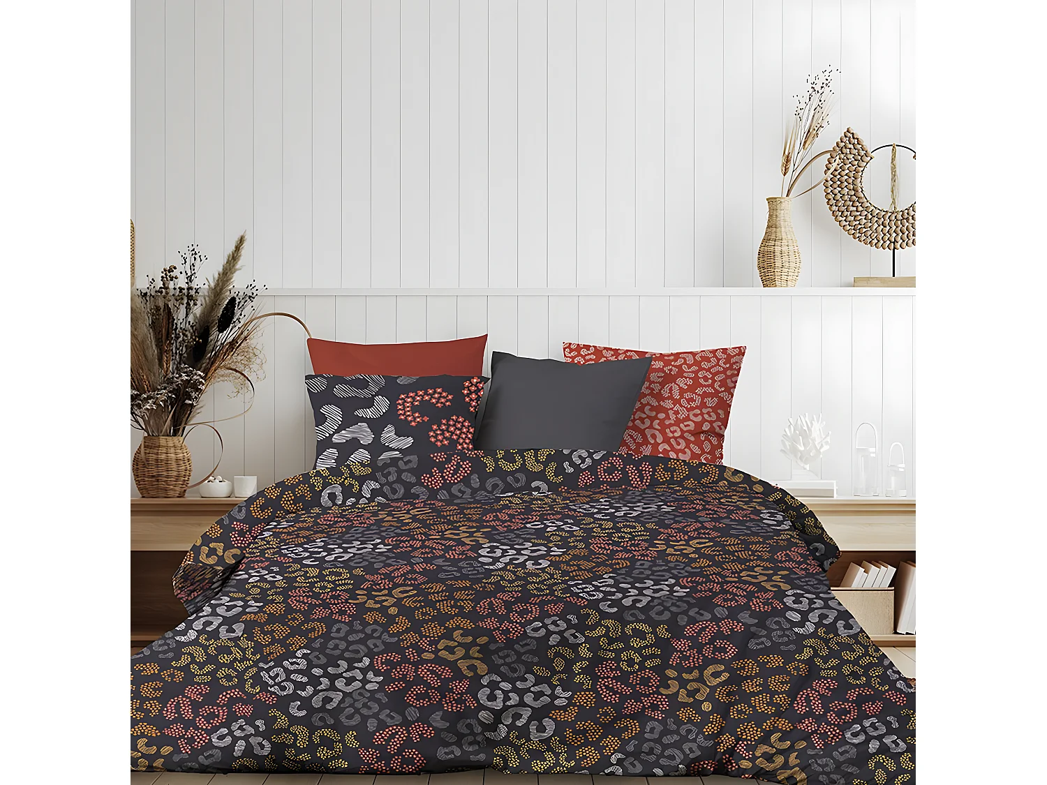 Parure de drap plat 270x290 3 pièces Coton Onalia